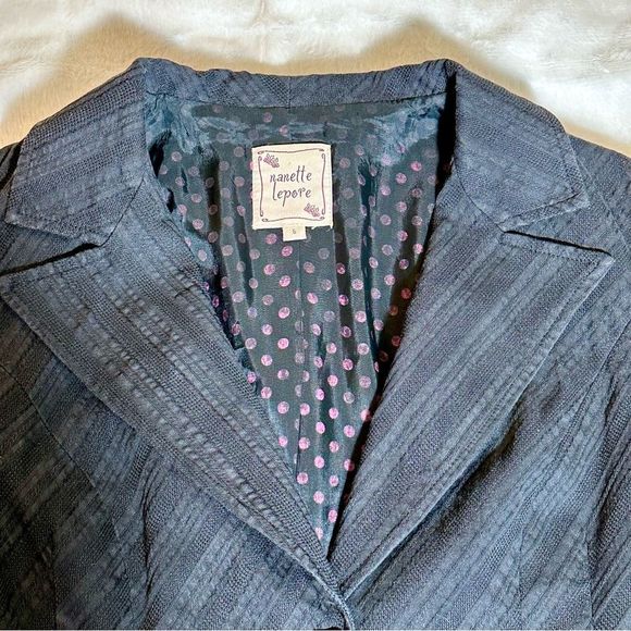 Vtg 90s Y2K Nanette Lepore Fitted Blazer Jacket for Anthropologie - Picture 4 of 8